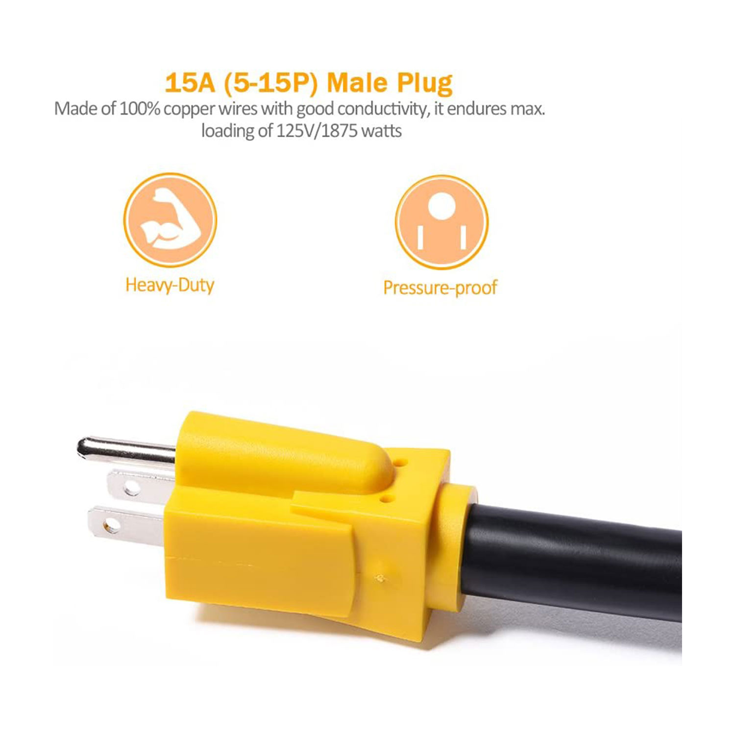 SnowyFox RV 15Amp to 50Amp Adapter – 15Male